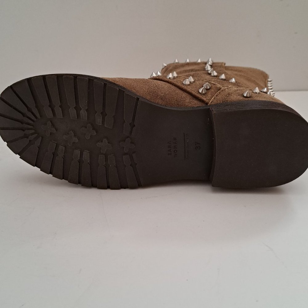 Zara leather boots USA 6.5 EUR 37 - Picture 4 of 8